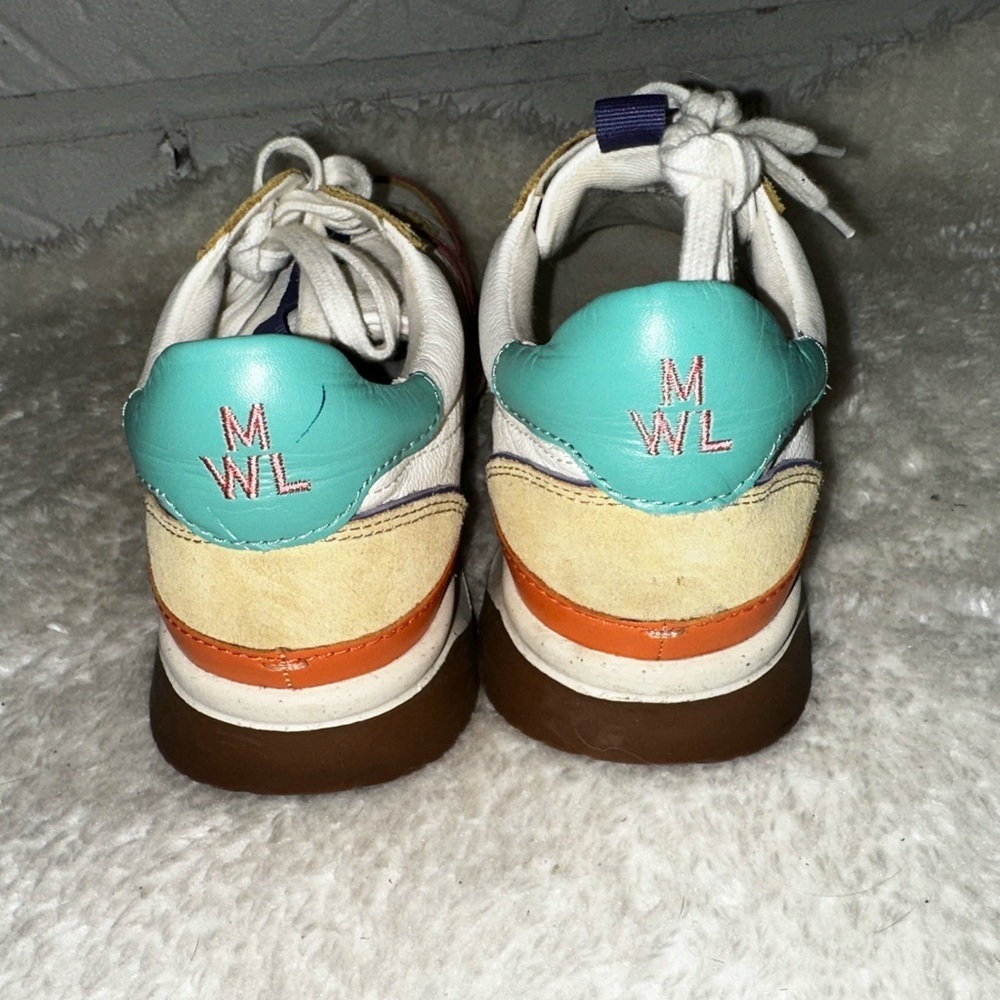 Madewell Kickoff Trainer Sneakers in Colorblock Leather Size 7 - Picture 9 of 12
